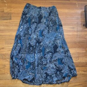 Elegant Blue Paisley Women's Skirt